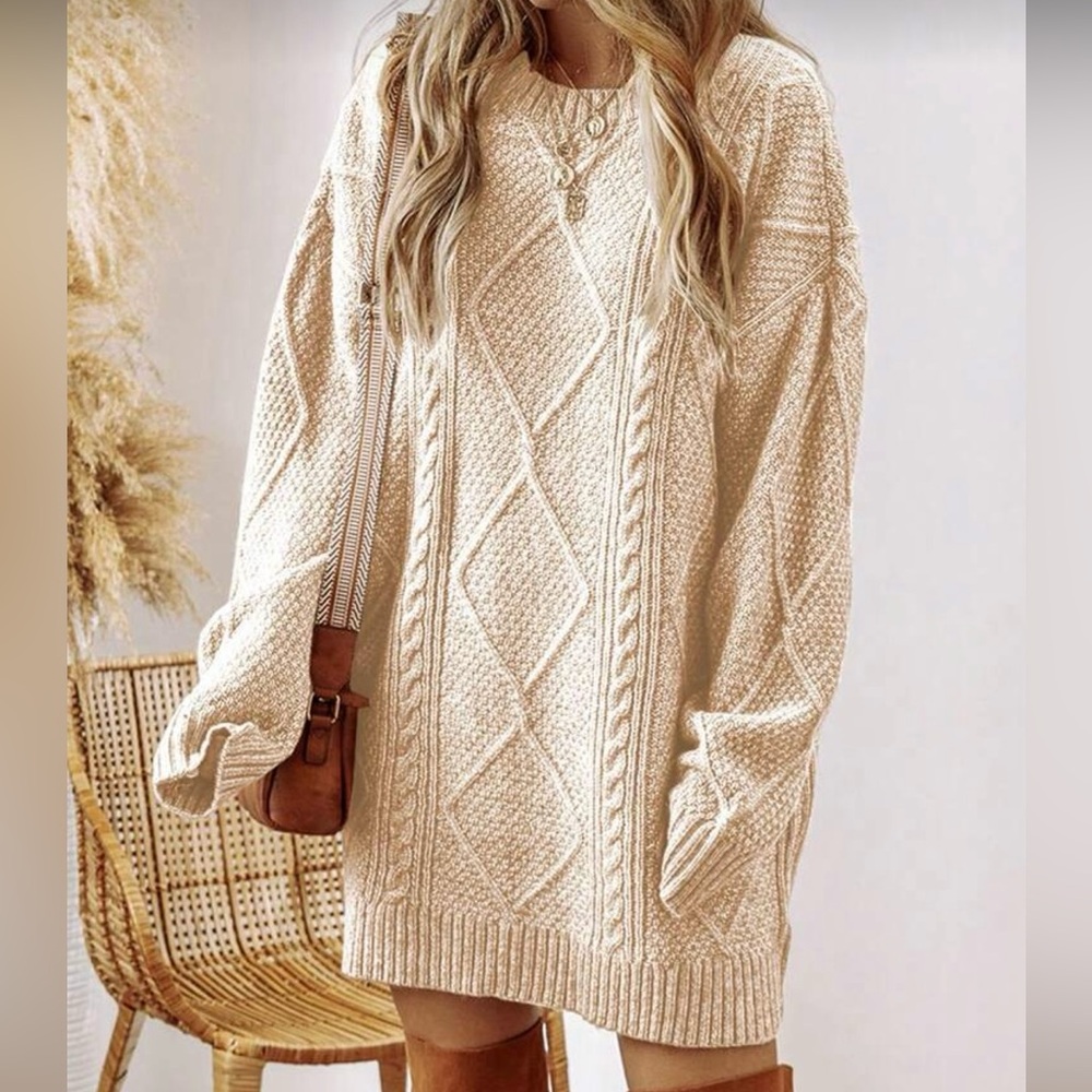 Cozy Cream Cable Knit Sweater